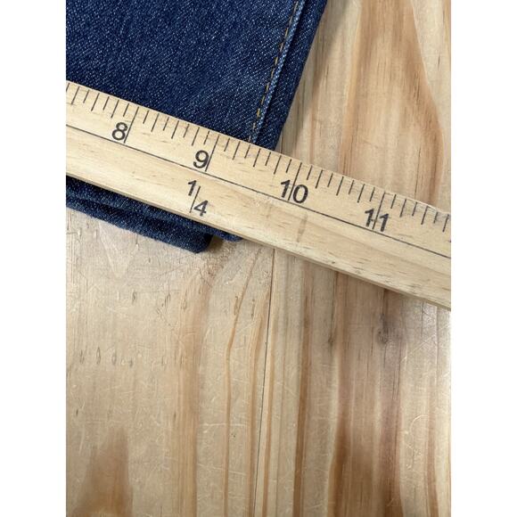 Metro Blues Women's 12 Blue Modern Bootcut Dark Wash Stretch Denim Jeans 33x31 - Picture 7 of 8